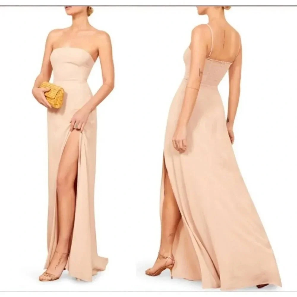 Reformation Ingrid Dress Tan/ Nude Size 10